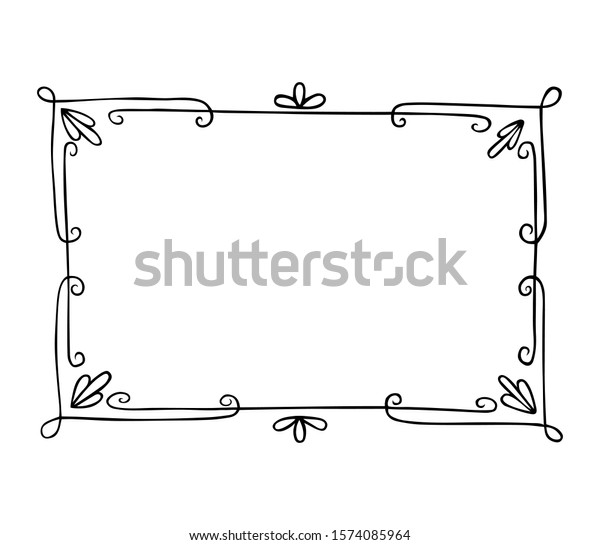 simple frame\
outline hand drawn doodle\
stylization