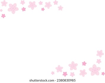 Einfach Rahmen von Pfirsichblüte mit Platz für Ihren Text. Vektorgrafik