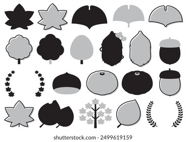 Simple frame set with autumn theme. 