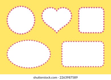 A simple frame set. Copy space on white background.