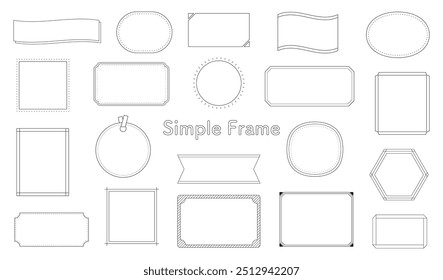 Simple frame set decoration decoration frame design title label heading decorative frame line background