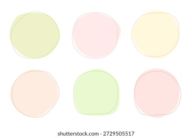 Quadro simples definido em cores Hinamatsuri - Círculo