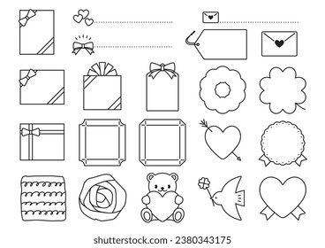 Simple frame set for Valentine's Day.