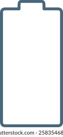 A simple frame in the shape of a battery