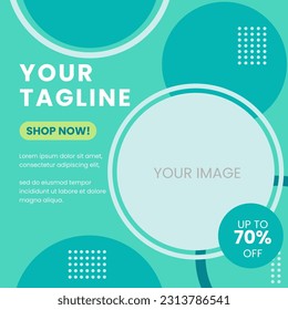 Simple Frame social media template, twibbon design template with blank space and photo frame. Suitable for various events, product templates, product frames