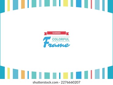 Simple frame with summer image color