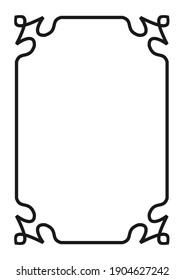 Simple frame template design and decorative frame with A4 paper size