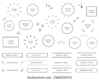 Simple frame vector illustration set 　　　