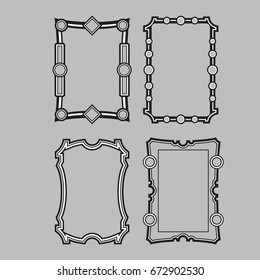 simple frame vector with transparent background.