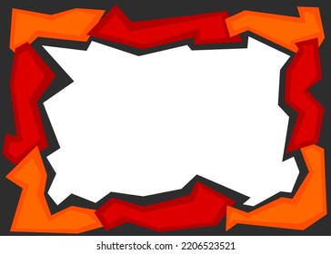 Simple framed background with colorful geometric pattern and with some copy space area