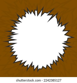 Simple framed background with explosion pattern and with some copy space area