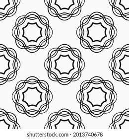 Simple frames pattern. White background and floral minimal ornament.