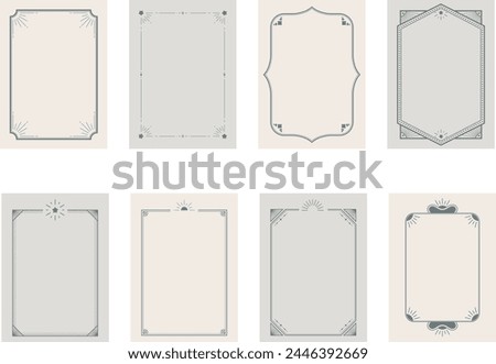 Simple frameset of stars and sunburst
