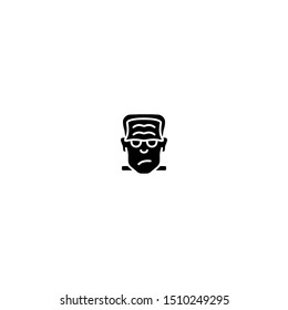 simple frankenstein logo icon design with white background