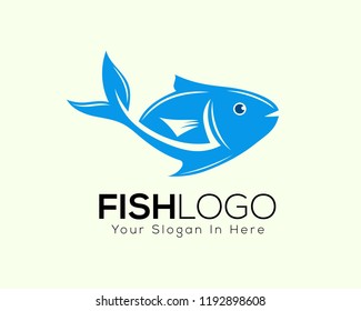 Simple Fresh fish logo, Seafood fish logo