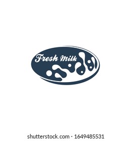 Simple fresh milk logo  template vector