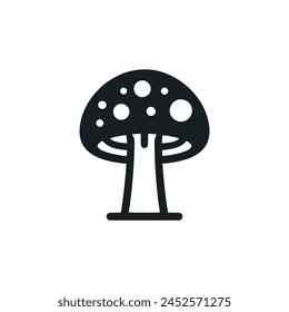 simple fresh mushroom vegetable logo vector illustration template design