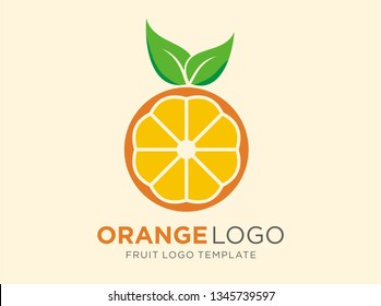 simple and fresh orange logo