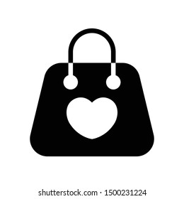 Simple and Fresh Shopping Bag Vector Icon Design Template
