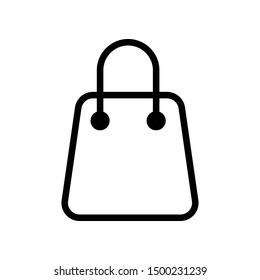 Plantilla de diseño de icono de vectores de bolsa de compra simple y fresca