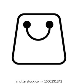 Simple and Fresh Shopping Bag Vector Icon Design Template