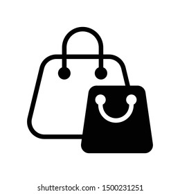 Simple and Fresh Shopping Bag Vector Icon Design Template