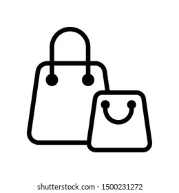 Simple and Fresh Shopping Bag Vector Icon Design Template