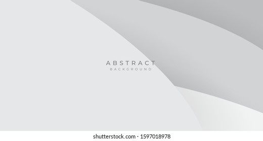 Simple Fresh White Wave Abstract Background for Presentation Design.