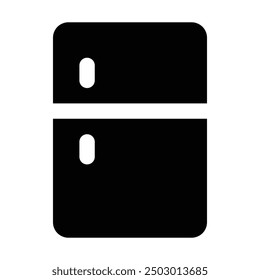 Simple Fridge glyph icon. The icon can be used for websites, print templates, presentation templates, illustrations, etc