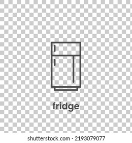 Simple fridge icon. Stroke pictogram. Vector illustration isolated on a transparent background PNG. Premium quality symbol. Vector sign for mobile app and web sites.