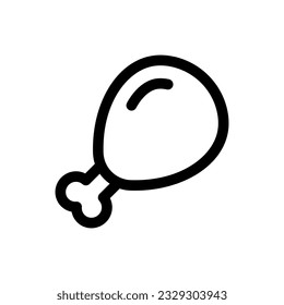 Simple Fried Chicken icon. The icon can be used for websites, print templates, presentation templates, illustrations, etc