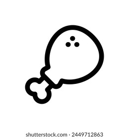 Simple Fried Chicken icon. The icon can be used for websites, print templates, presentation templates, illustrations, etc	