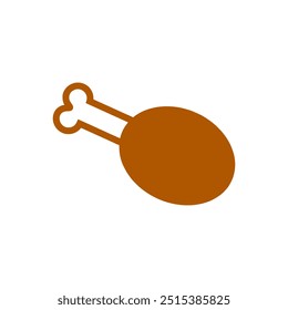 Ein einfaches gebratenes Hühnchen-Symbol, das Sie als Restaurant-Logo verwenden können
