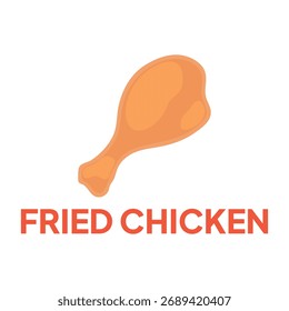 Simple fried chicken logo icon