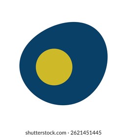 Simple fried egg vector icon illustration.