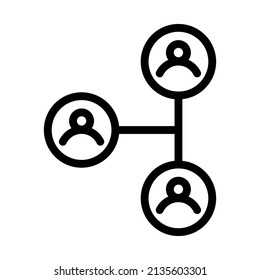 Simple Friend or relations icon design, vector illustration with line style, best used for banner or web application