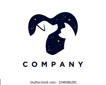 simple and friendly illustration logo design love pet dream.