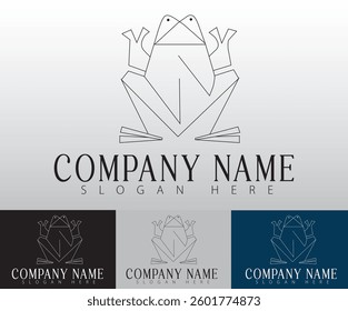 A simple frog logo exudes flexibility, perfectly suited for forward-moving companies.