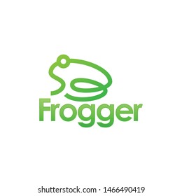 Simple frog or toad vector illustration