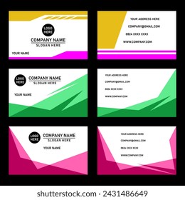 Plantilla de diseño simple de tarjeta de visita delantera y trasera