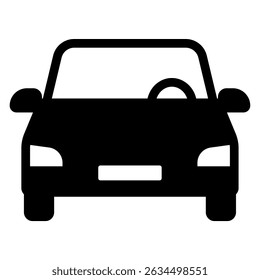 Simple Front Car Silhouette Icon