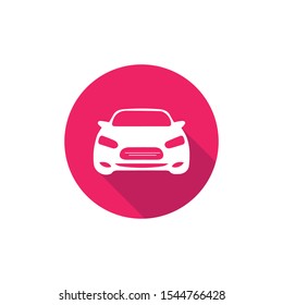 Simple Front Car vector icon. Isolated car logo illustration