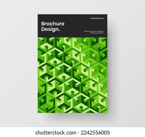 Simple front page A4 design vector template. Original geometric shapes corporate identity concept.