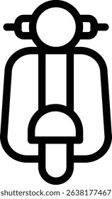 Simple Front View Scooter Illustration
