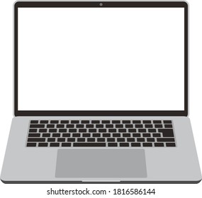 A simple front-facing laptop computer screen that is transparent inside the screen.