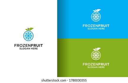 Simple Fruit Frozen Logo Design vector