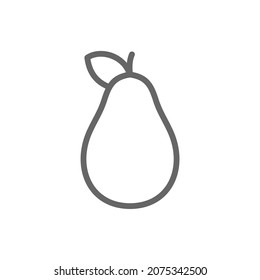 simple fruit icon on white background