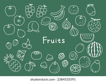 Simple fruit line drawing illustration 