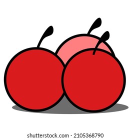 diseño de ilustración de forma de fruta simple
