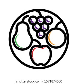 Simple Fruits Logo Vector Illustration